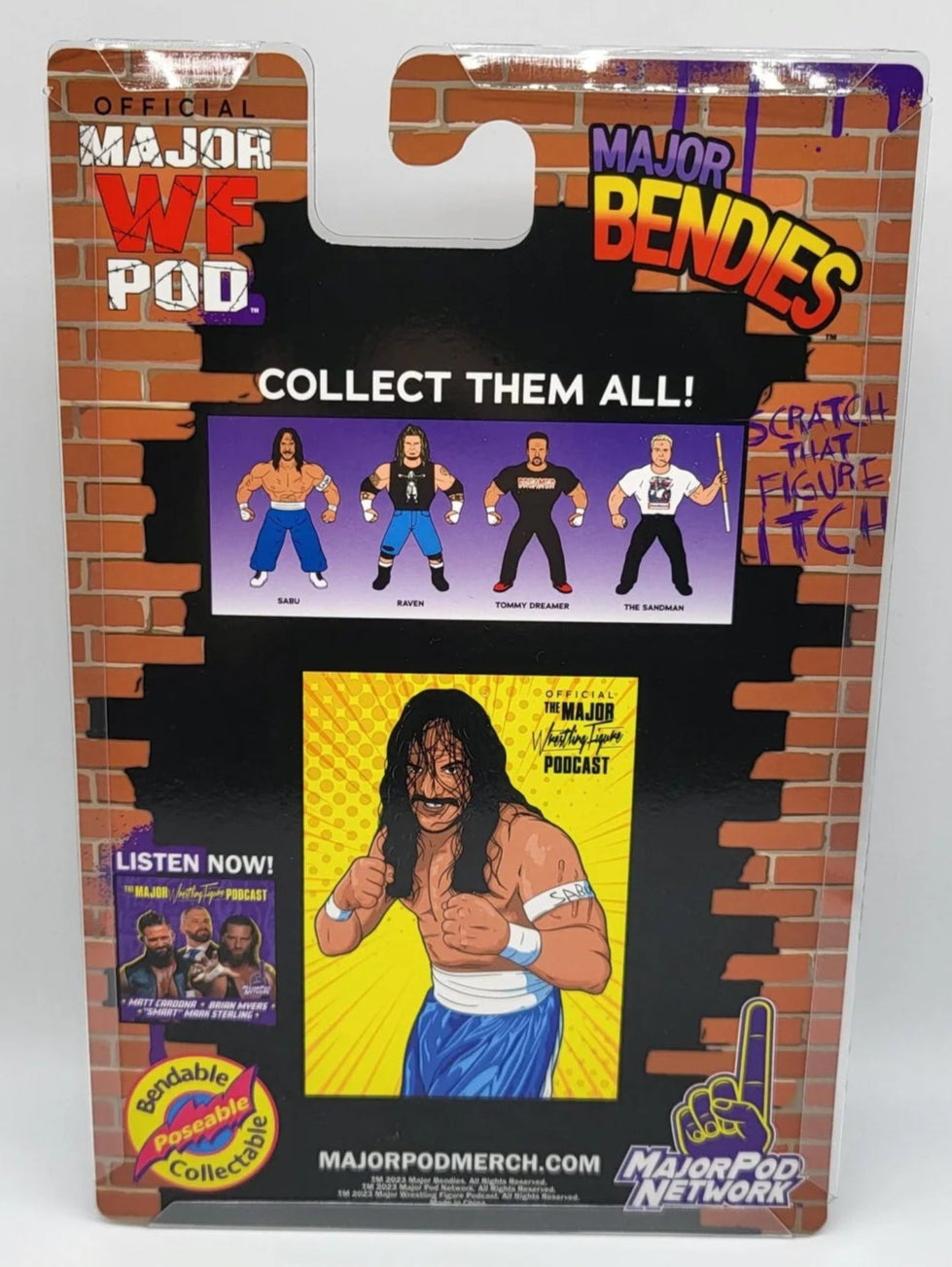 Major Wrestling Figure Podcast Major Bendies Extreme Series 1 Sabu Action & Toy Figures PWcatalog