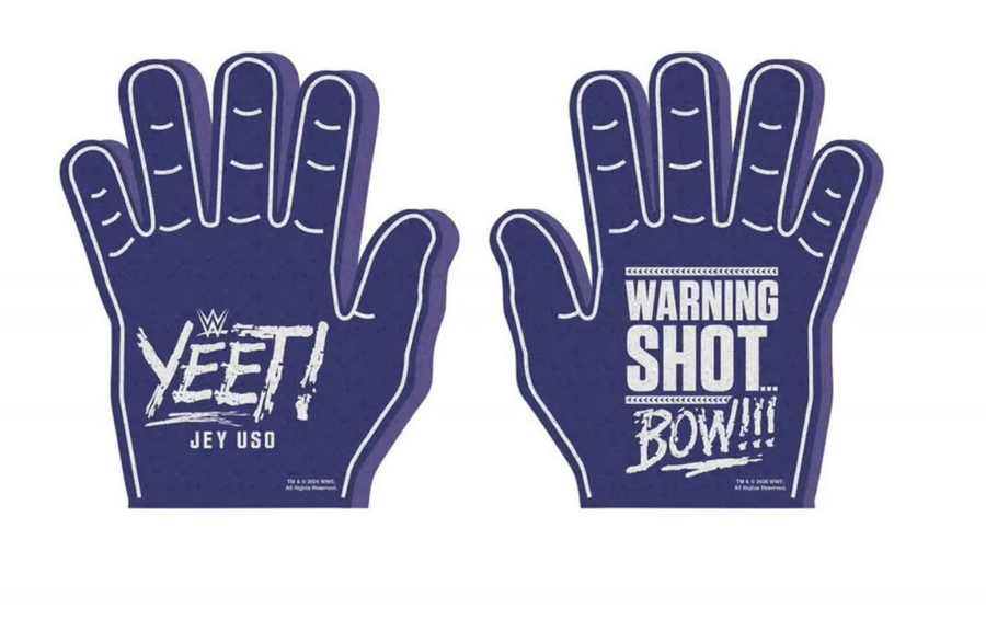 Jey Uso Yeet Foam Hand Warning SHOT Bow