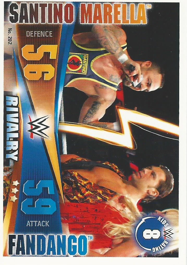 WWE Topps Slam Attax Rivals 2014 Santino vs Fandango #202