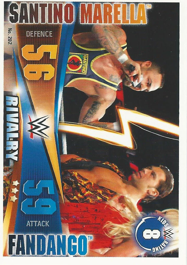 WWE Topps Slam Attax Rivals 2014 Santino vs Fandango #202