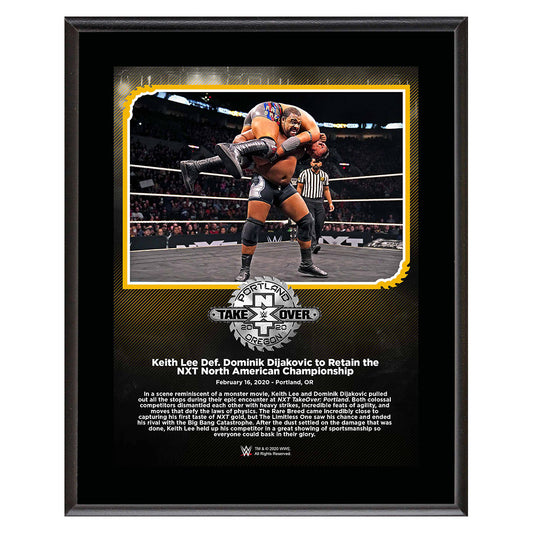 Keith Lee NXT TakeOver Portland 10 x 13 Limited Edition Plaque Plaque PW Catalog