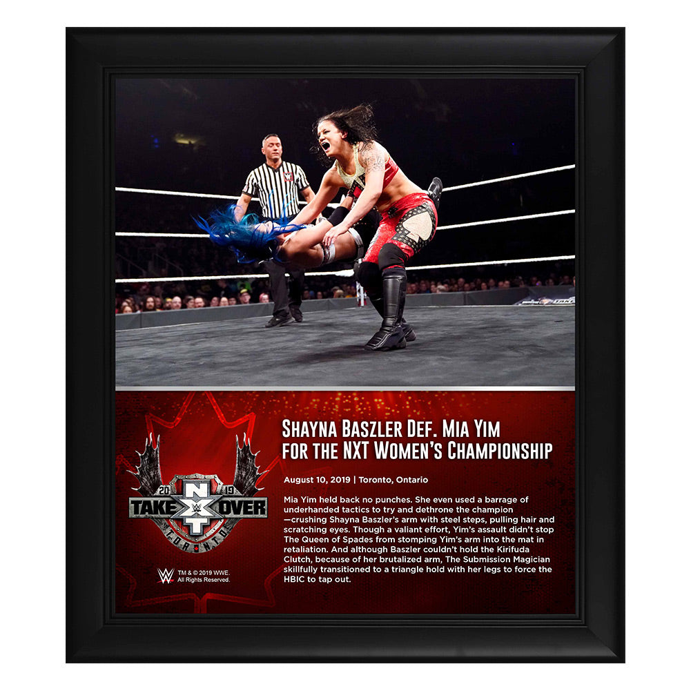 Shayna Baszler NXT TakeOver Toronto 2019 15 x 17 Framed Plaque