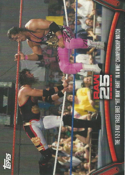 WWE Topps Then Now Forever 2018 Bret Hart Raw-3 trading card PW Catalog