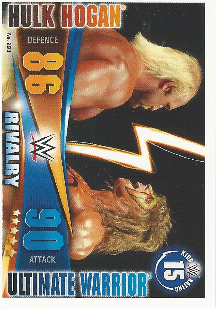 WWE Topps Slam Attax Rivals 2014 Hulk Hogan vs Ultimate Warrior #203