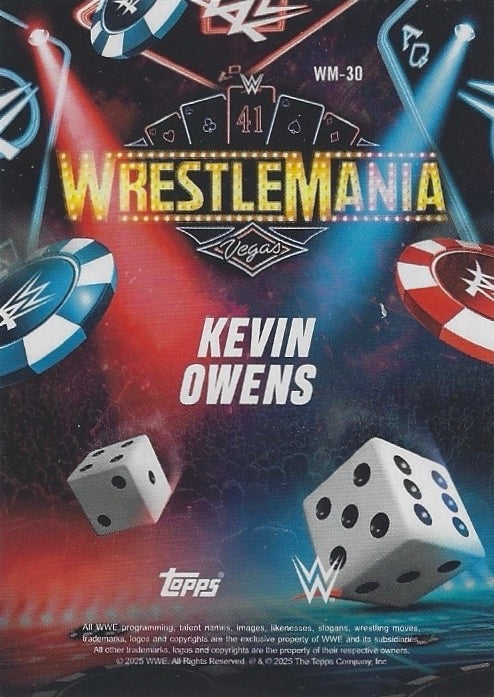 Kevin Owens trading card PW Catalog