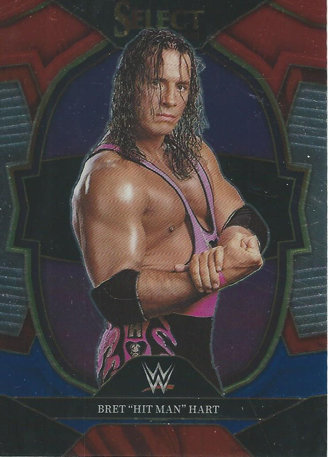 WWE Panini Select 2023 Red/Silver/Blue Bret Hart #87