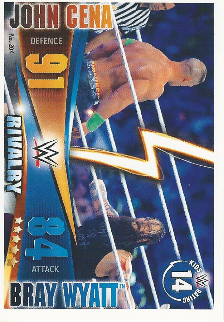 WWE Topps Slam Attax Rivals 2014 John Cena vs Bray Wyatt #204