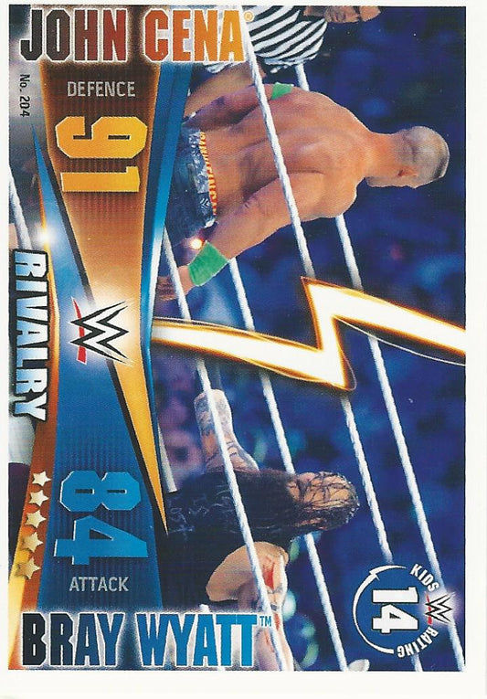 WWE Topps Slam Attax Rivals 2014 John Cena vs Bray Wyatt #204