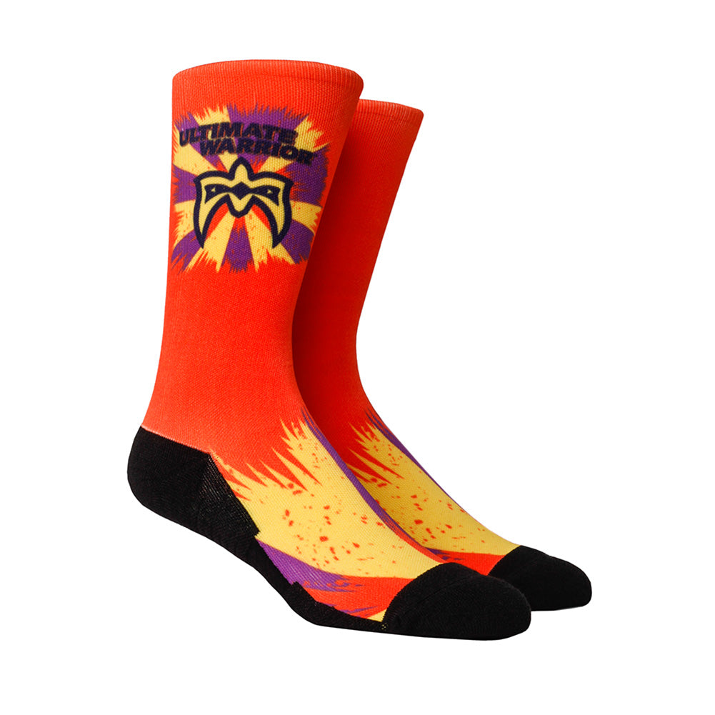 Ultimate Warrior Orange Rock 'Em Socks
