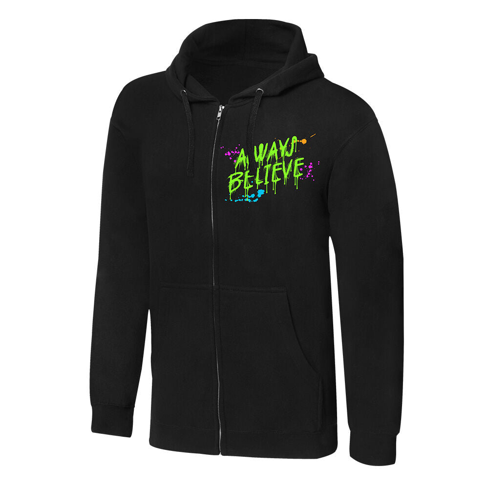 Ultimate Warrior "Always Believe" Midweight Full-Zip Hoodie Sweatshirt 1