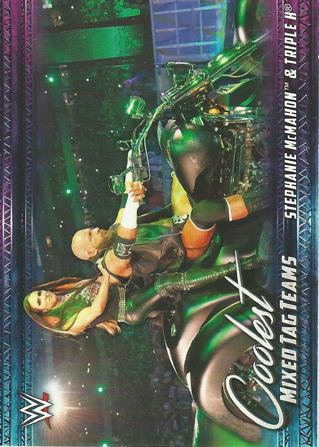 WWE Topps 2021 Triple H and Stephanie MT-7 trading card PW Catalog