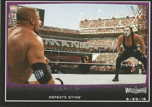 WWE Topps Road to WrestleMania 2015 Sting and Triple H #105