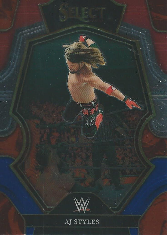 WWE Panini Select 2023 Red/Silver/Blue AJ Styles #127
