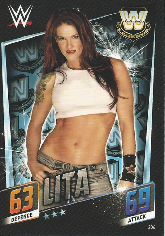 WWE Topps Slam Attax 2015 Then Now Forever Lita #206