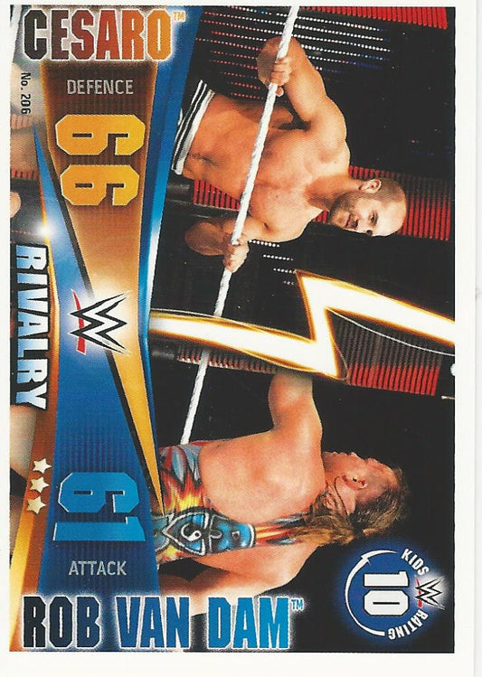 WWE Topps Slam Attax Rivals 2014 Cesaro vs Rob Van Dam #206