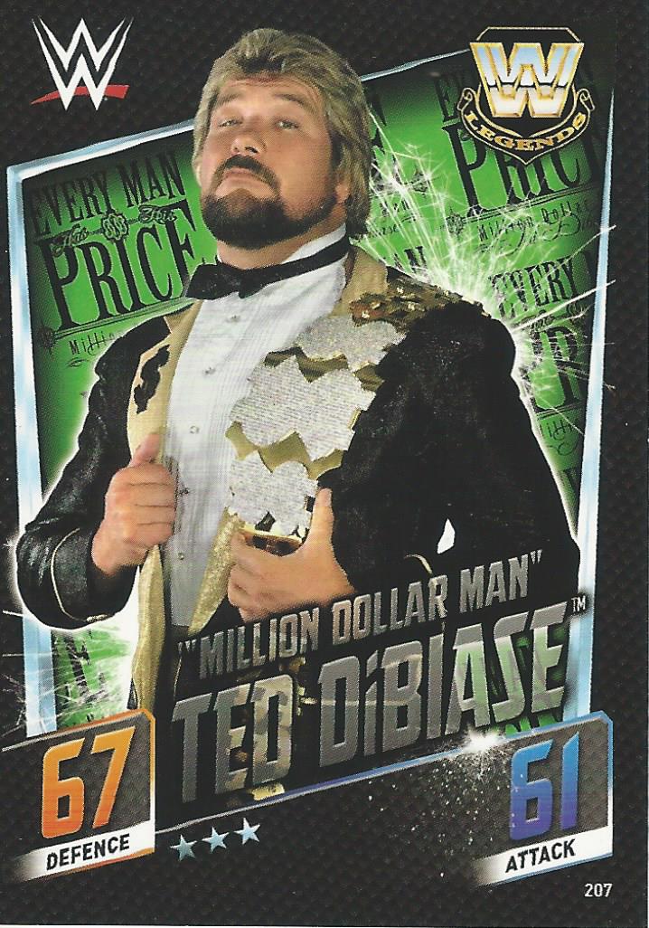 WWE Topps Slam Attax 2015 Then Now Forever Million Dollar Man Ted Dibiase #207