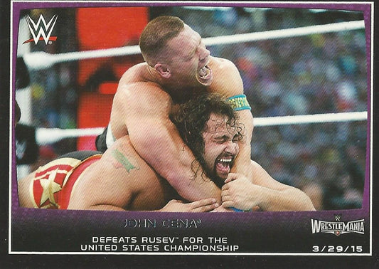 WWE Topps Road to WrestleMania 2015 John Cena #107