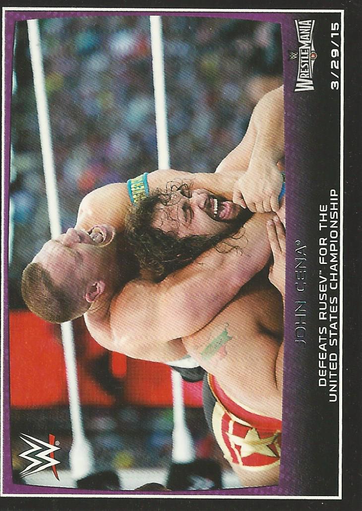 WWE Topps Road to Wrestlemania 2015 John Cena #107