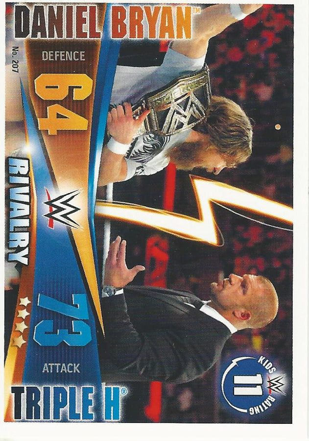 WWE Topps Slam Attax Rivals 2014 Daniel Bryan vs Triple H #207