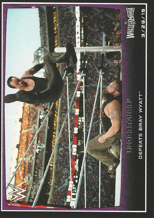 WWE Topps Road to Wrestlemania 2015 Undertaker #109