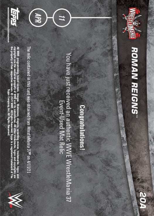 Roman Reigns DEF. Daniel Bryan and Edge to Retain the Universal Championship trading card PW Catalog