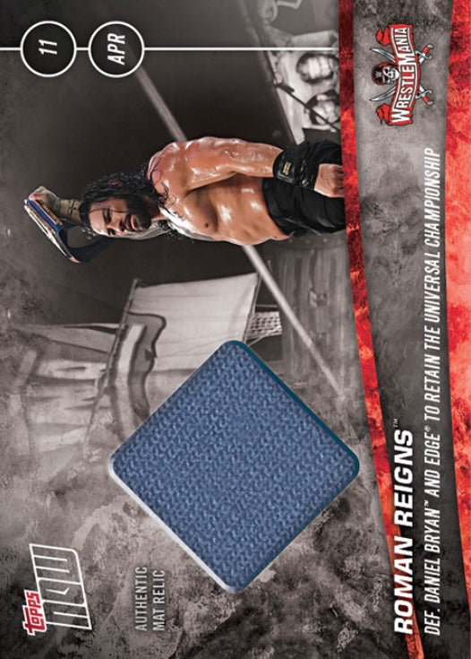 Roman Reigns DEF. Daniel Bryan and Edge to Retain the Universal Championship trading card PW Catalog