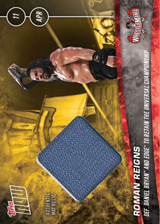 Roman Reigns DEF. Daniel Bryan and Edge to Retain the Universal Championship trading card PW Catalog