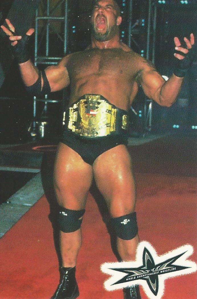 WCW Crazy Planet Stickers 1999 Goldberg trading card PW Catalog