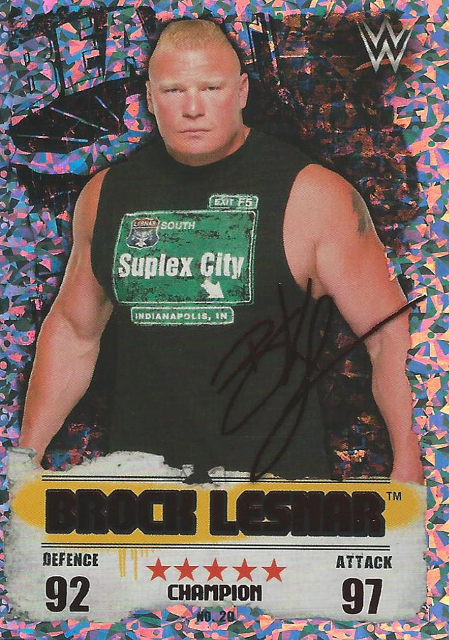 WWE Topps Slam Attax Takeover 2016 Brock Lesnar Red Champion #20