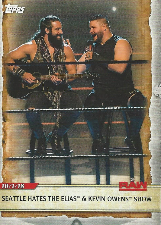 WWE Topps Road to Wrestlemania 2020 Kevin Owens and Elias #20