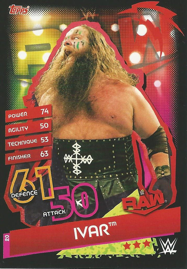 WWE Topps Slam Attax Reloaded 2020 Ivar #20