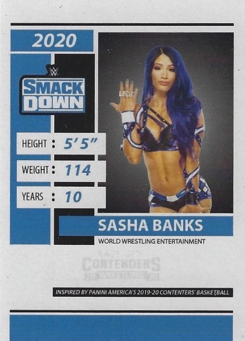 Sasha Banks trading card PW Catalog