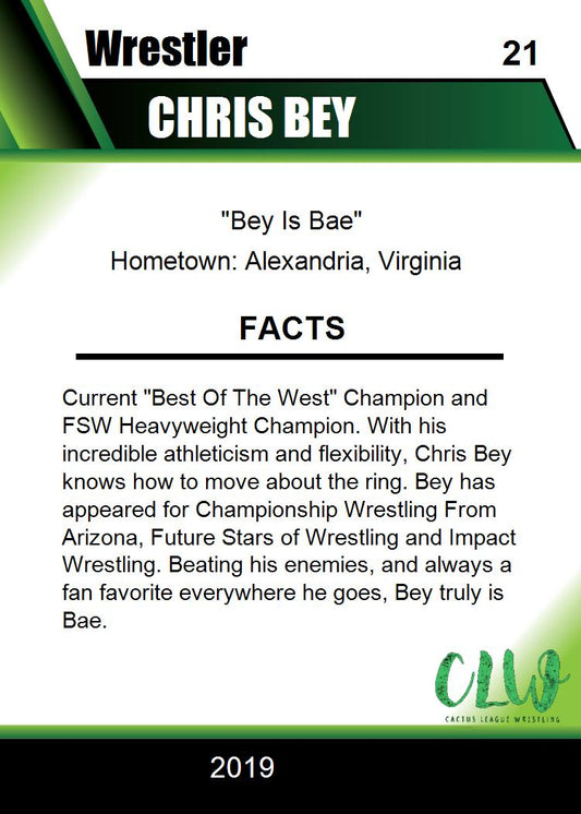 Chris BEY Trading Card PWcatalog