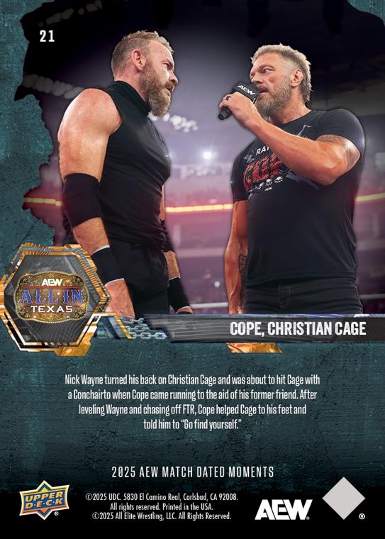 Cope, Christian Cage – With “Spike” in HIS Hand, Cope Rescues Former Friend Christian Cage From an Ambush