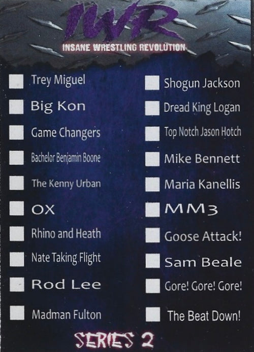 Checklist trading card PW Catalog