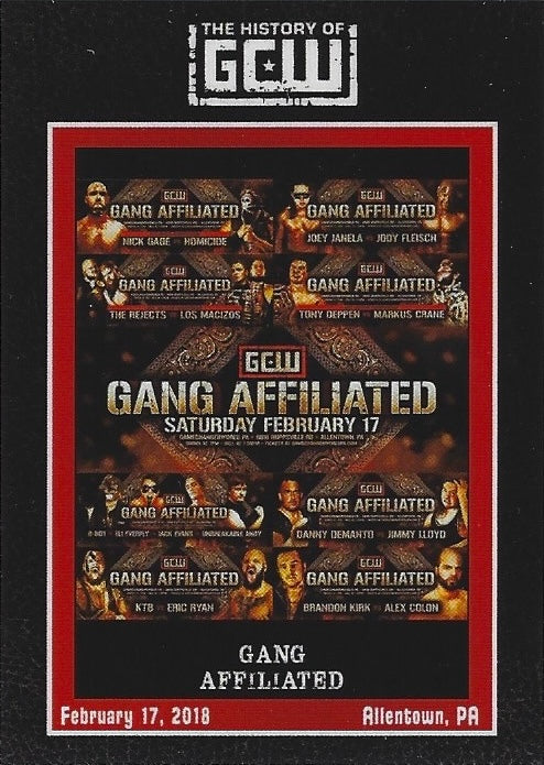 Gang Affiliated trading card PW Catalog
