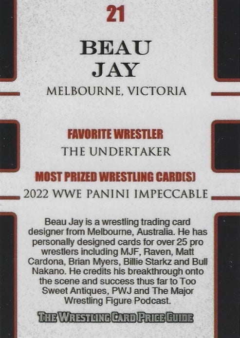 Beau JAY trading card PW Catalog
