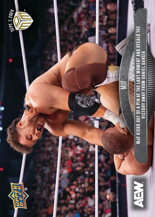 MJF – MJF Kicks Out of a PIN at the Last Moment and Steals the Victory Away From Daniel Garcia trading card PW Catalog