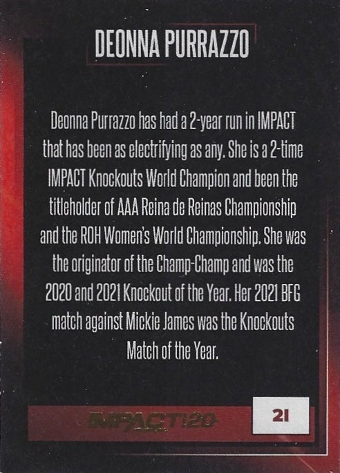 Deonna Purrazzo trading card PW Catalog