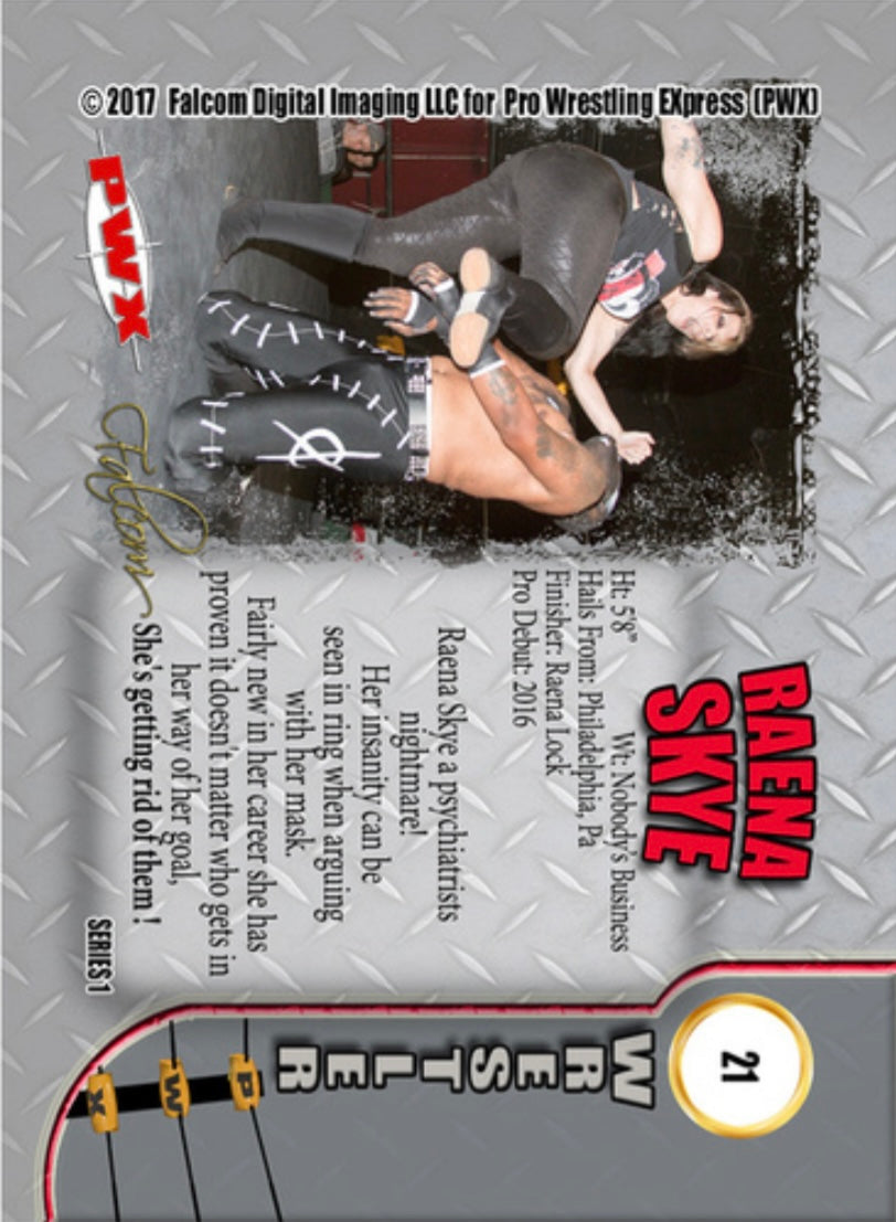 Raena Skye trading card PW Catalog