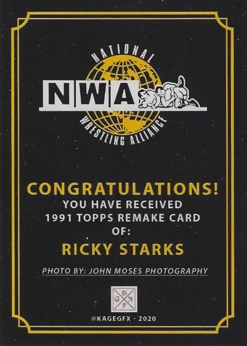 Ricky Starks trading card PW Catalog