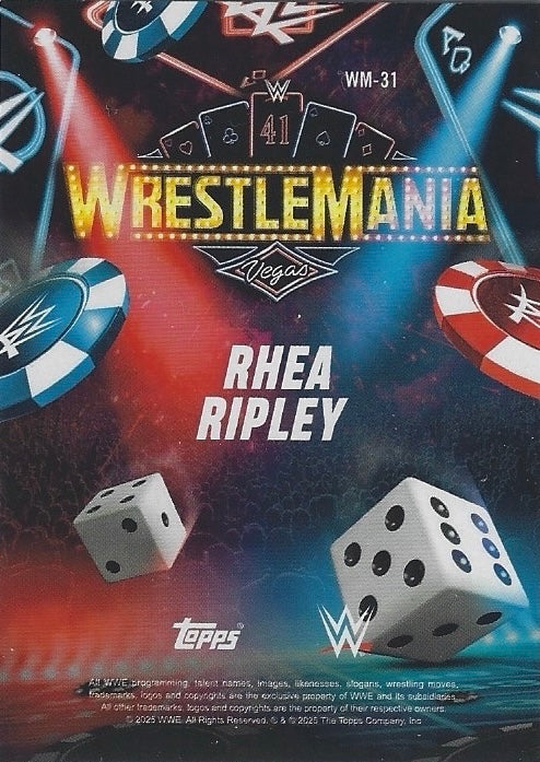 Rhea Ripley trading card PW Catalog