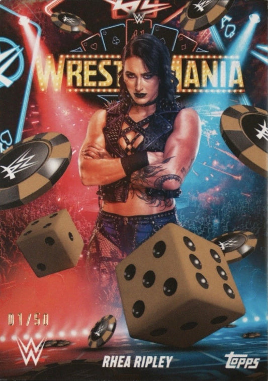 Rhea Ripley trading card PW Catalog