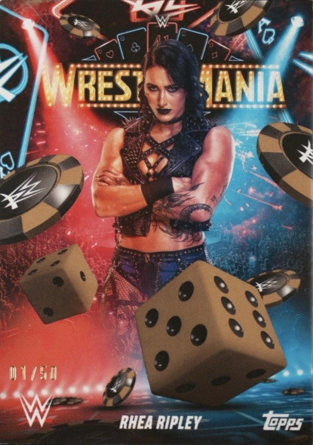 Rhea Ripley trading card PW Catalog