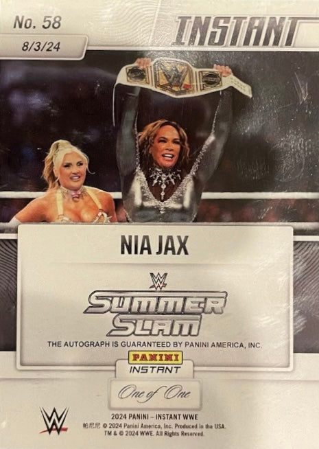 NIA JAX – NIA JAX Wins the Women’s Championship trading card PW Catalog