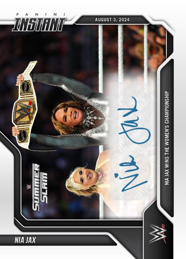 NIA JAX – NIA JAX Wins the Women’s Championship trading card PW Catalog