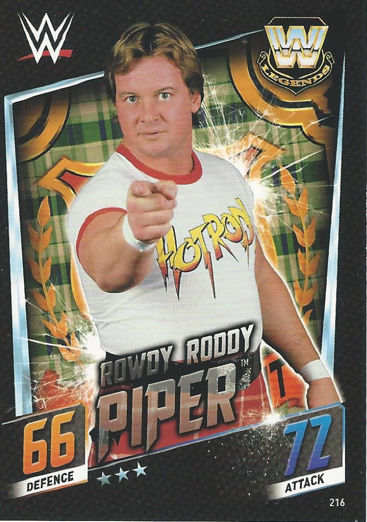 WWE Topps Slam Attax 2015 Then Now Forever Rowdy Roddy Piper #216