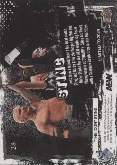 2/7/24 – Sting WON AEW Gold for the First Time in HIS Career With Darby Allin on Dynamite trading card PW Catalog