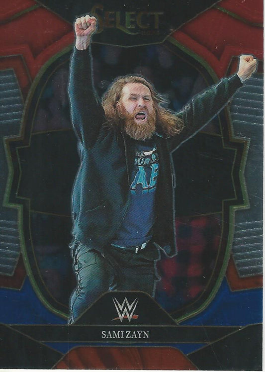 WWE Panini Select 2023 Red/Silver/Blue Sami Zayn #54