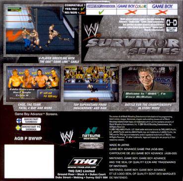 WWE Survivor Series [Game Boy Advance] PWcatalog